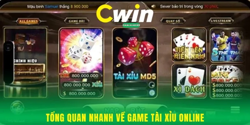 Tổng quan nhanh về game Tài Xỉu online